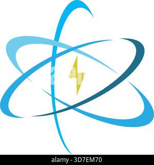 Atom logo icon design illustration Stock Vector