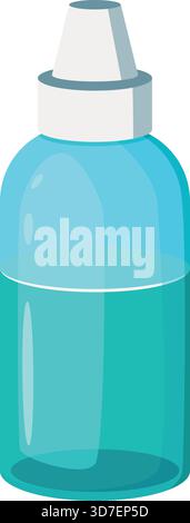 A blue bottle with a white cap Stock Vector