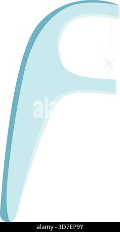 A toothbrush with a blue handle and a white star on the end. The toothbrush is designed to be used for cleaning teeth Stock Vector