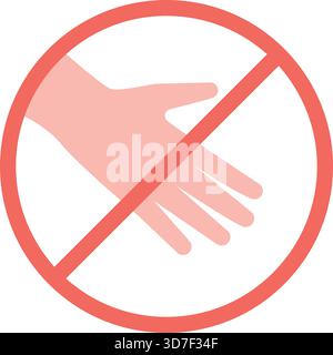 A red circle with a white line in the middle Stock Vector