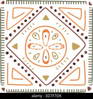 A colorful design with a flower in the center Stock Vector
