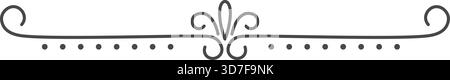 A black and white line with a lot of dots Stock Vector
