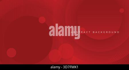 Abstract red minimal background with space. Dynamic shape composition. vector illustration Stock Vector