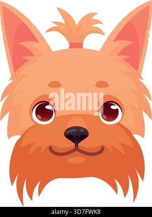 Maltese dog happy emoji. Cartoon puppy portrait isolated on white background Stock Vector