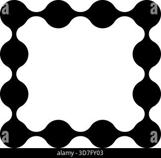 Capsule-like grid structure formed by interconnected circular dots. Stock Vector