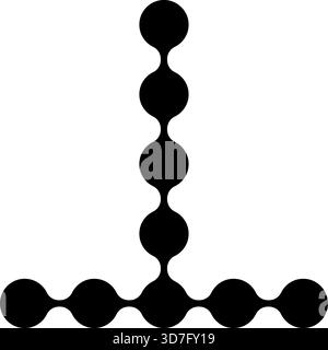 Mesh-like geometric design created with circular nodes linked in a structured pattern. Stock Vector