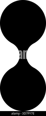 Minimalist composition featuring two circular dots in a structured layout. Stock Vector