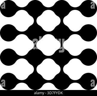 Pixelated structure of circular dots forming a grid-like pattern. Stock Vector