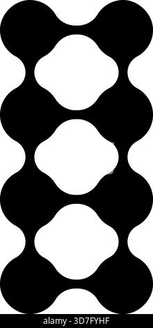 Network-like composition of interconnected circular dots. Stock Vector