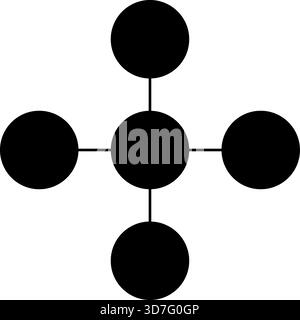 Thin-line arrangement of circular dots in a structured design. Stock Vector