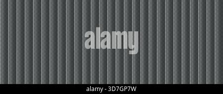Ribbed glass texture effect. Lined gradient in acrylic glass style isolated on transparent background Stock Vector