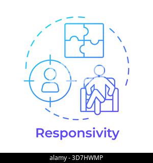 Responsivity blue gradient concept icon Stock Vector