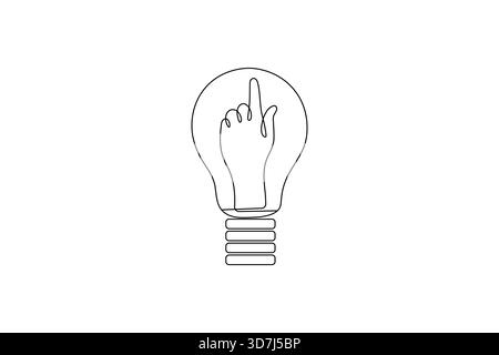 Like icon one line drawing minimalist outline illustration Stock Vector