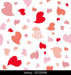 Love Seamless Pattern Design. Heart Background Vector Stock Vector