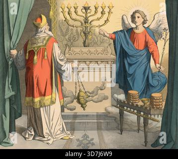 Gabriel appears to Zechariah; History of John the Baptist. While ...