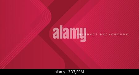 Abstract red cubical background. Dynamic shapes composition with blank space. Vector illustration Stock Vector