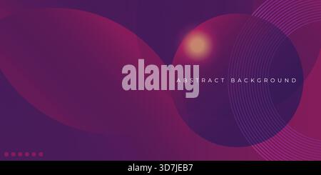 Abstract purple and pink colorful circular gradient shapes background with blank space. Vector illustration Stock Vector