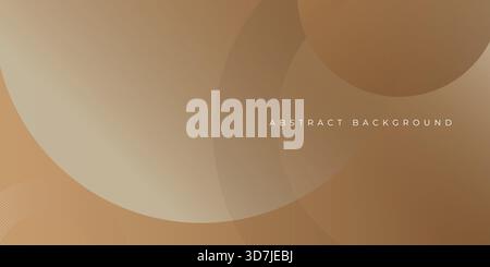 Abstract brown colorful circular gradient shapes background with blank space. Vector illustration Stock Vector