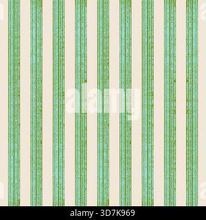 Textured vertical pinstripes seamless pattern in light green and teal Stock Vector