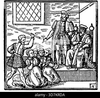 NORTH BEWICK WITCH TRIALS 1590. Woodcut from the 1591 pamphlet "Newes ...
