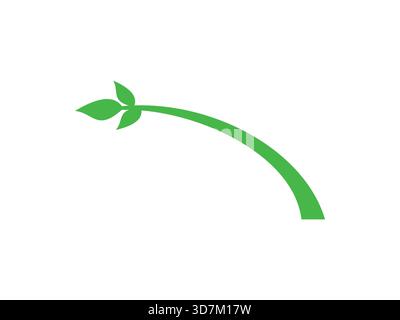 A clean and modern vector leaf icon with smooth lines and balanced shapes, perfect for eco branding, sustainability projects, nature labels, organic p Stock Vector
