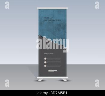 Modern business roll up banner vertical design template, for brochure, business, flyer, infographics vector illustration Stock Vector