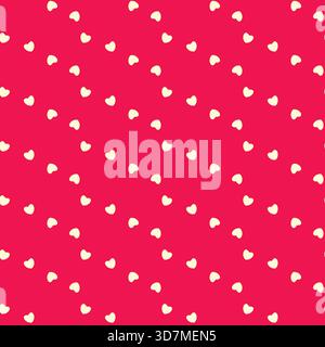 Love heart seamless pattern illustration. Cute romantic hearts background vector Stock Vector
