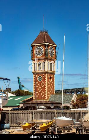 The striking Clock Tower Esperance, region of Western Australia, on the Southern Ocean coastline. Building, design, planning, construction, style, Stock Photo