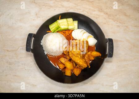 Curry Chicken Rice Stock Photo