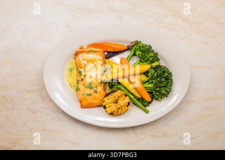 Grilled Salmon Stock Photo