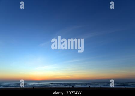 Wide Sunset Sky Over Ocean Beach in San Francisco Stock Photo