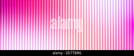 Futuristic ribbed glass gradient background. Abstract vertical stripe texture with pink, magenta and white glowing colors Stock Vector