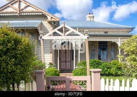 Period Colville Cottage, Mona Street, Battery Point, Hobart, Tasmania, Australia Stock Photo