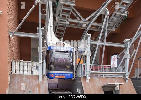 Cable car ascending Mount Teide on Tenerife Spain on 08 September 2025 editorial Stock Photo