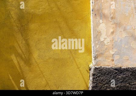 Different colors and textures on wall Stock Photo