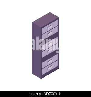 Isometric archive Stock Vector