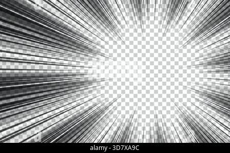 Comics background. Abstract comics lines backdrop. Bright sunrays lines ...