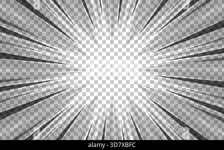 Radial motion speed lines for Manga comics. Stock Vector