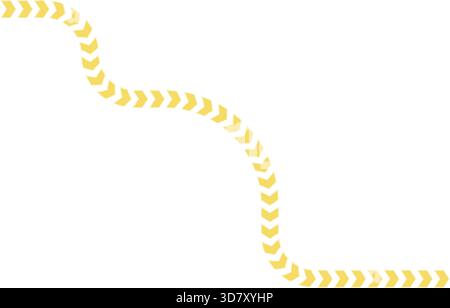 Soft twisting shape made of neon arrows forming a curved directional contour with flowing movement. Stock Vector