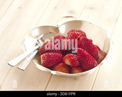 Food, Frische Erdbeeren Stock Photo