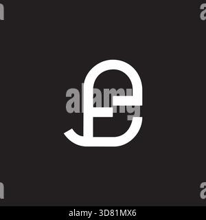 letter te lowercase simple geometric line logo vector Stock Vector