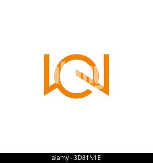 letter we simple circle geometric lines logo vector Stock Vector