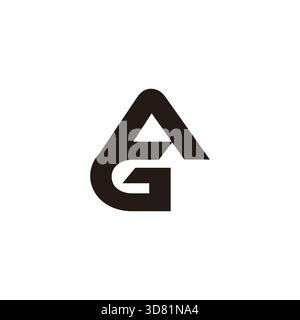 letters ag simple triangle geometric logo vector Stock Vector