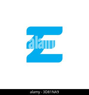 letter te simple linked geometric logo vector Stock Vector