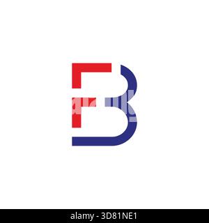 letter fb simple arrows up geometric line logo vector Stock Vector