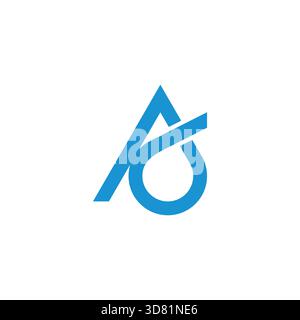 letter ad simple geometric loop lines logo vector Stock Vector