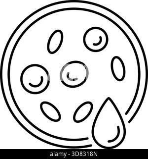 Blood vessel line icon. Human artery and vein symbol. blood circulation. Hemoglobin sign. Healthy heart system control. Healthy vessel icon. Vector Stock Vector