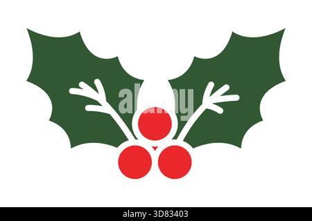 Mistletoe icon. solid icon style. icon related to christmas. christmas elements vector illustration Stock Vector