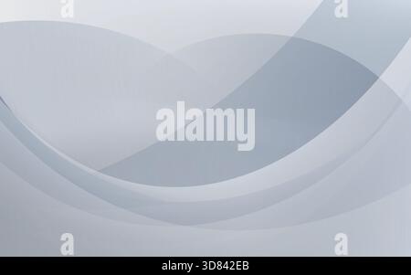 Elegant Abstract Grey Wave Background with Smooth Flowing Lines and Translucent Overlays Stock Vector