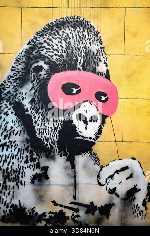 Gorilla in a pink mask hi-res stock photography and images - Alamy